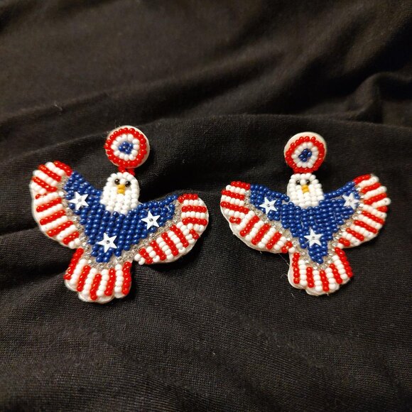 Native American beaded earrings - Picture 1 of 1